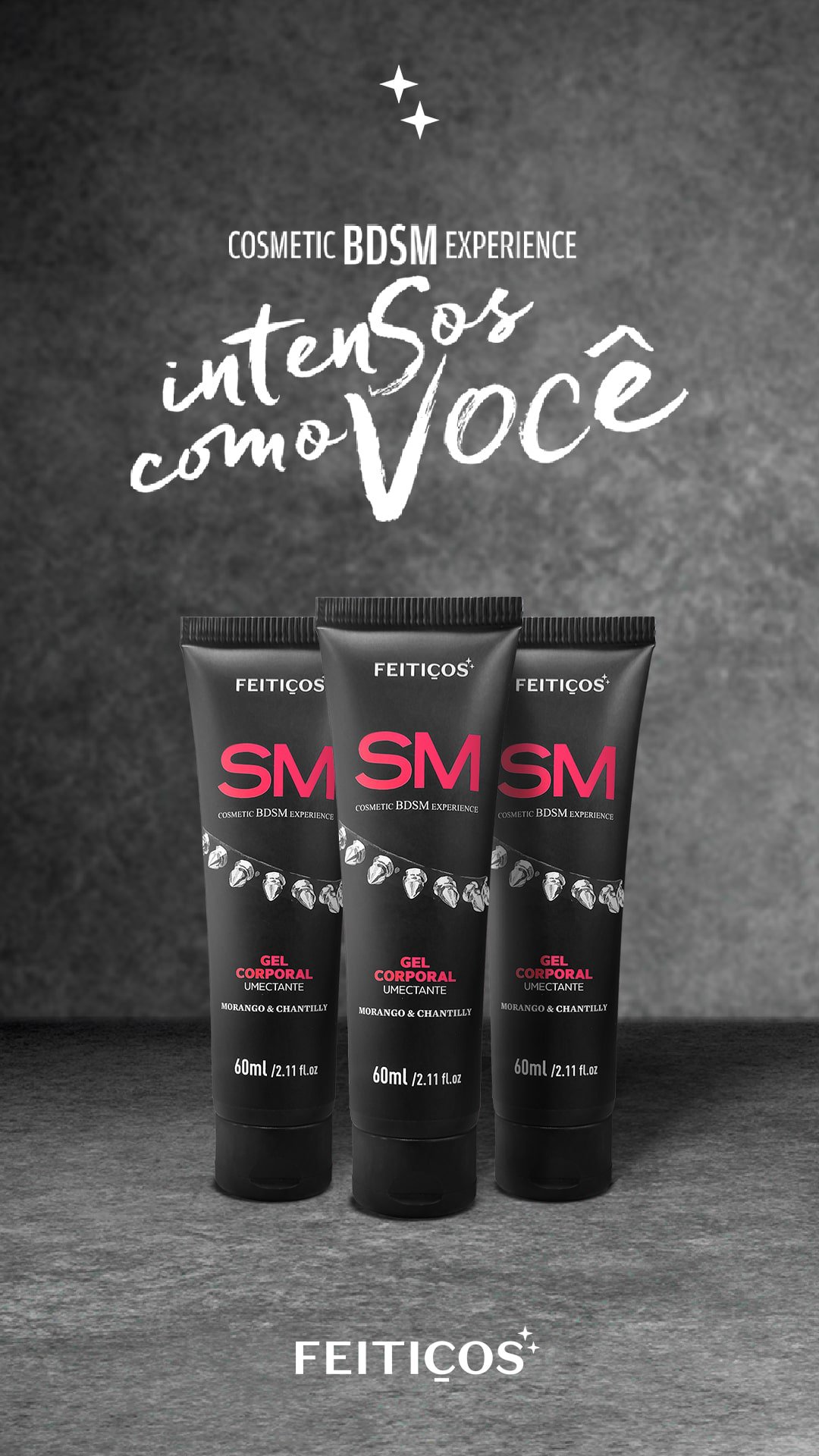 SM - Gel Lubrificante - Controle de Orgasmo - Morango & Chantilly -  Cosmetic BDSM Experience - 60g - Glee Intimos